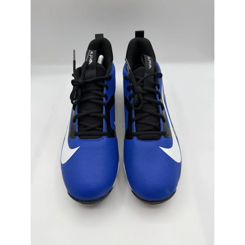 Nike Alpha Menace 4 Shark Football Cleats,Men's 11, Blue/Black/White,FN0028-400